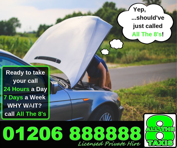 allthe_8s's tweet image. Awaiting #RoadsideAssistance can seem like a lifetime! ...&amp;amp; that's in reasonable #weather!
Don't get caught out in the forecasted to be #SubZeroTemperatures. 🌨
Instead of tempting a boring, cold &amp;amp; long wait, #PlanAhead &amp;amp; just call #AllThe8s!

#allthe8taxis #colchester #essextaxi