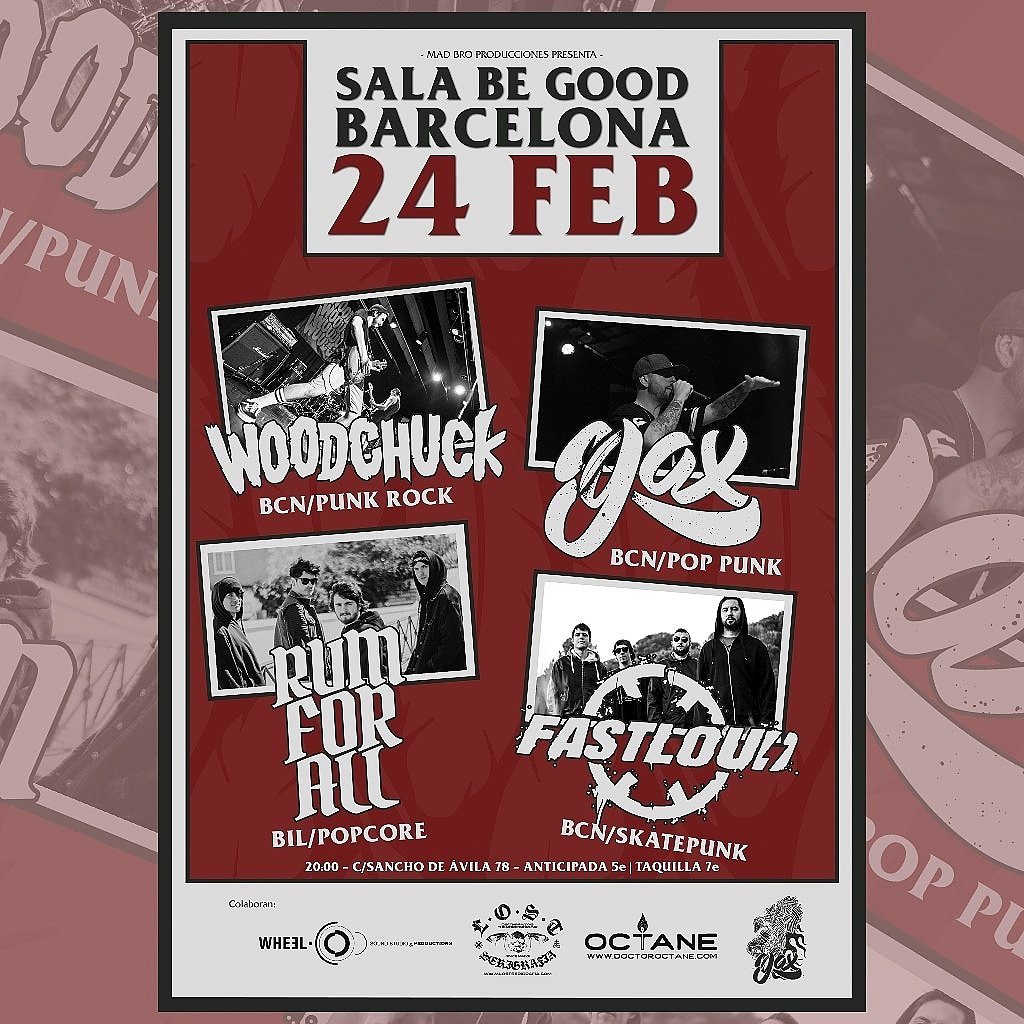 Ou yeah, en menos de 1 mes quemamos barcelona!! <a href="/woodchuckband/">Woodchuck</a> <a href="/RumForAllBand/">RUM FOR ALL</a> #fastloud

ENTRADAS: 🔥🔥🔥🔥 lafluent.com/concerts/yax-w…
🔥🔥🔥🔥