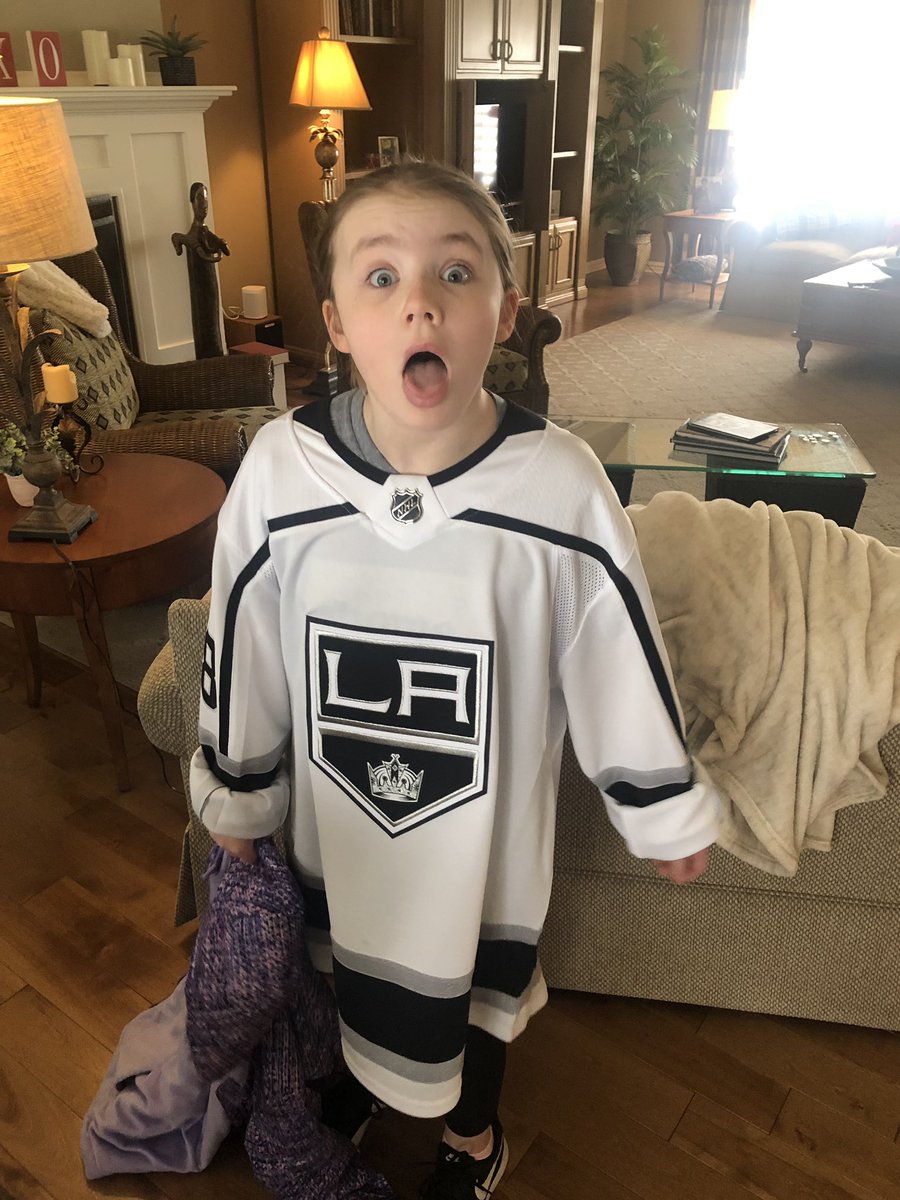 ladue_skodegard's tweet photo. Not cooperating for Jersey Day photo shoot....sporting big bro’s old number #Catholicschoolswk #Norah #LAK #actually2 https://t.co/lKyRYZdqMX