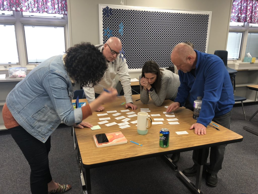 Hmaclaughlin's tweet photo. 9-12 ELA and Social Studies Continuum Build is under way! Great energy in the room and provoking conversation about critical learning targets for students! @KenChaffin @MsRobSTEM @ThomasRCochran @mkaffenbarger @ashrthompson https://t.co/7MmPuUqKLc