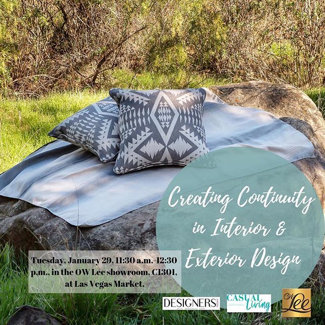 OWLeeCo's tweet photo. We are so excited for our Designer Panel event tomorrow! Stop in to learn from the amazing designers @libbylangdon @micheleplachterdesign @john_cialone and @breeganjane and enter to win some gorgeous @pendletonwm by @sunbrella pillows! #lvmkt #lvmkt2019 … https://t.co/xmMtf06oQs https://t.co/aafcxwfH7T
