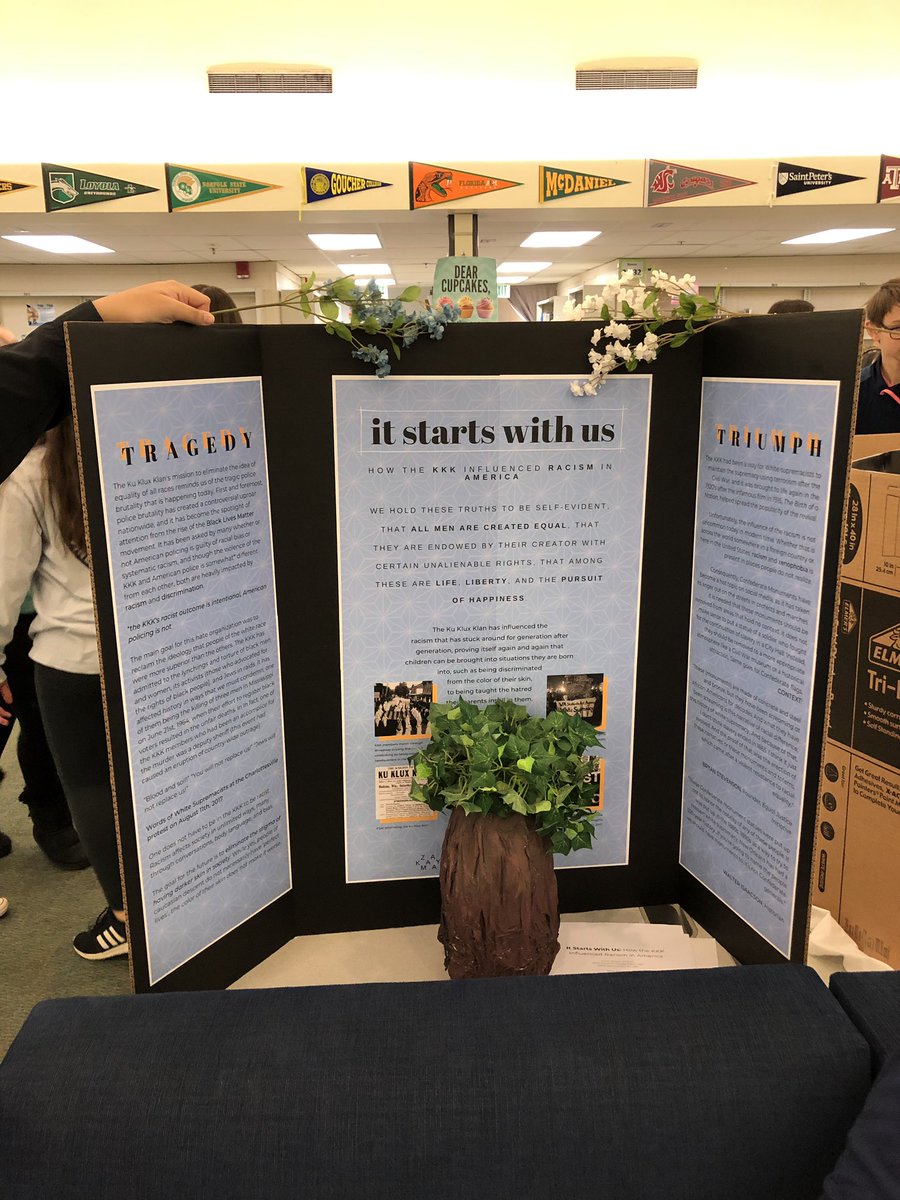Students really went all out with their NHD projects. #proudteacher #nationalhistoryday @MrBillingslea @BCPS_SocialSci