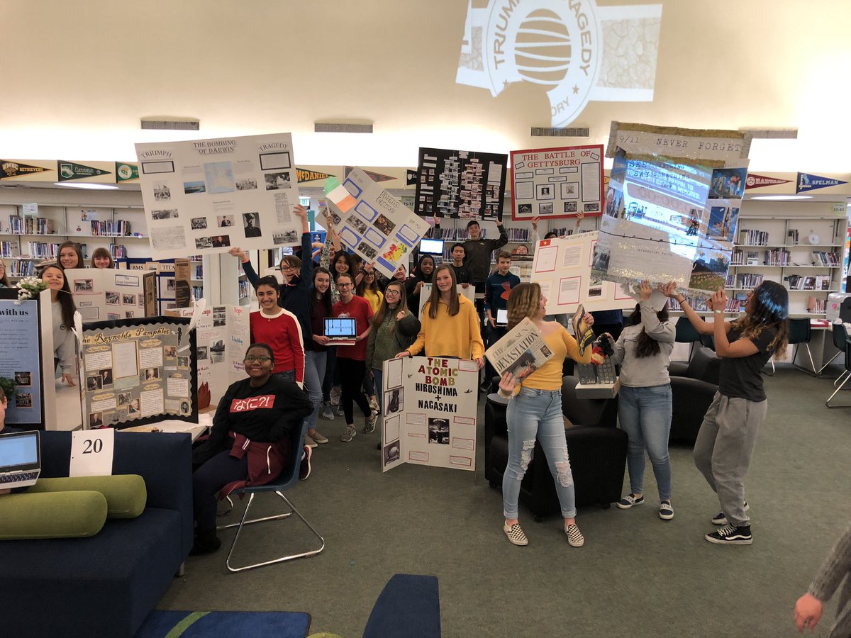 SBishopEDU's tweet photo. 8th grade American History students crushed it on their NHD projects. Super proud! @PGMSinBCPS @BCPS_SocialSci https://t.co/gKLOPrbMEE