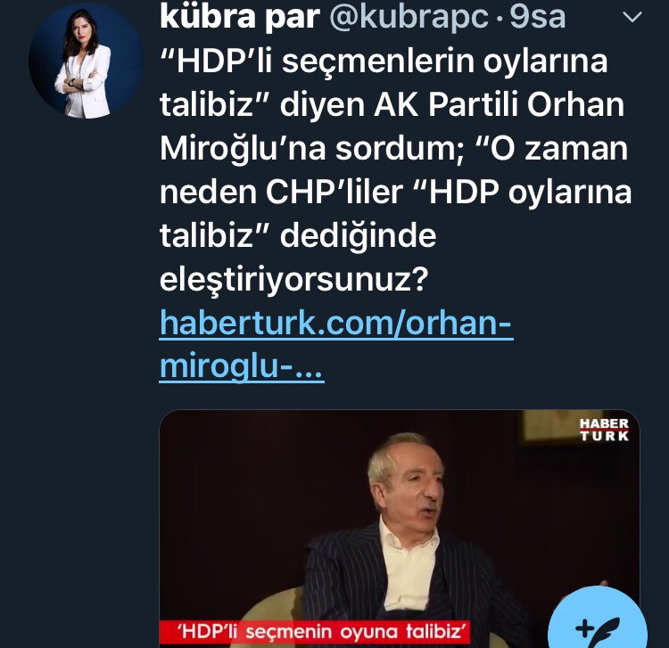 Eski HDP Genel Bşk. yardımcısı, 30 yıllık eski dostum, 12 Eylül yılları eski örgüt arkadaşım ve yeni faşist Orhan MİROĞLU, henüz tutuklamadıkları HDP'nin oylarına talip olduklarını söylemiş:)Oy işlemi bitince, dışarıda kalanları da muhtemelen tutuklatacaklardır😂