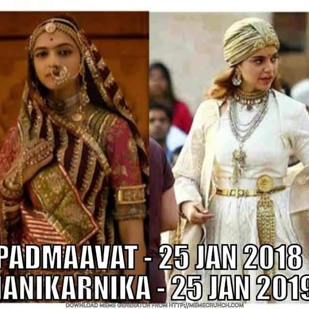 BollyNumber's tweet photo. Is this a Coincidence or A Well thought out Strategy based on the Blockbuster business of Padmaavat?
.
Manikarnika The Queen of Jhansi released on 25th starting @team_kangana_ranaut. Will it prove to be an Impactful Tribute?
#manikarnika #bollywood #follow #likeforlike https://t.co/sgsj5qGmhq