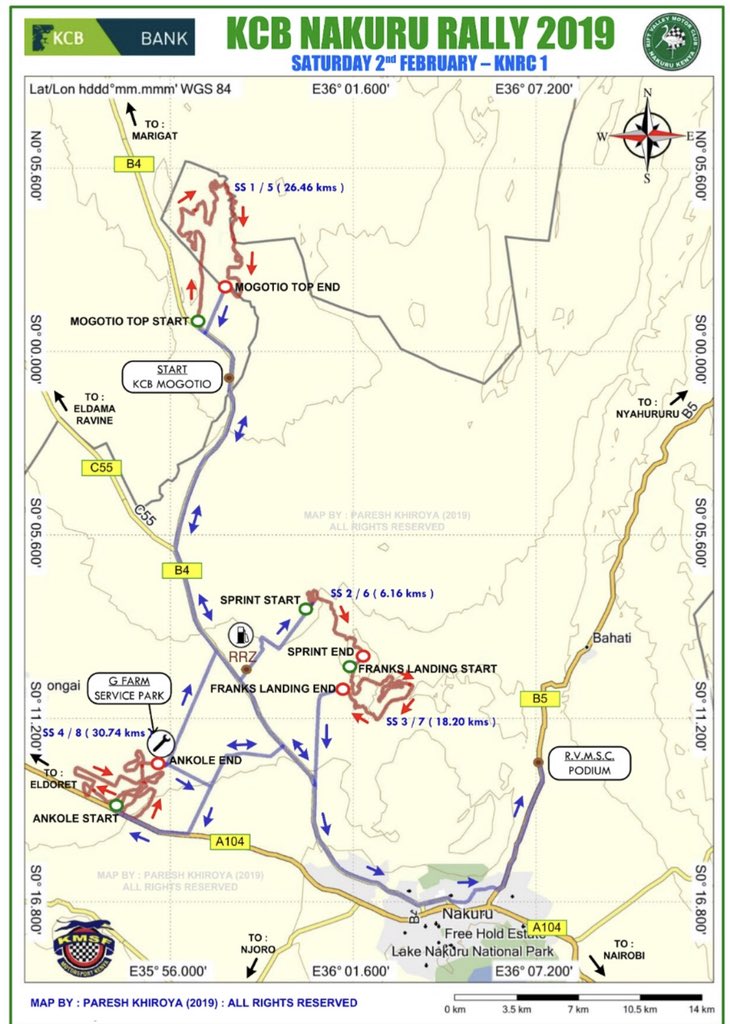 The map for this weekend #kcb #kcbnakururally2019