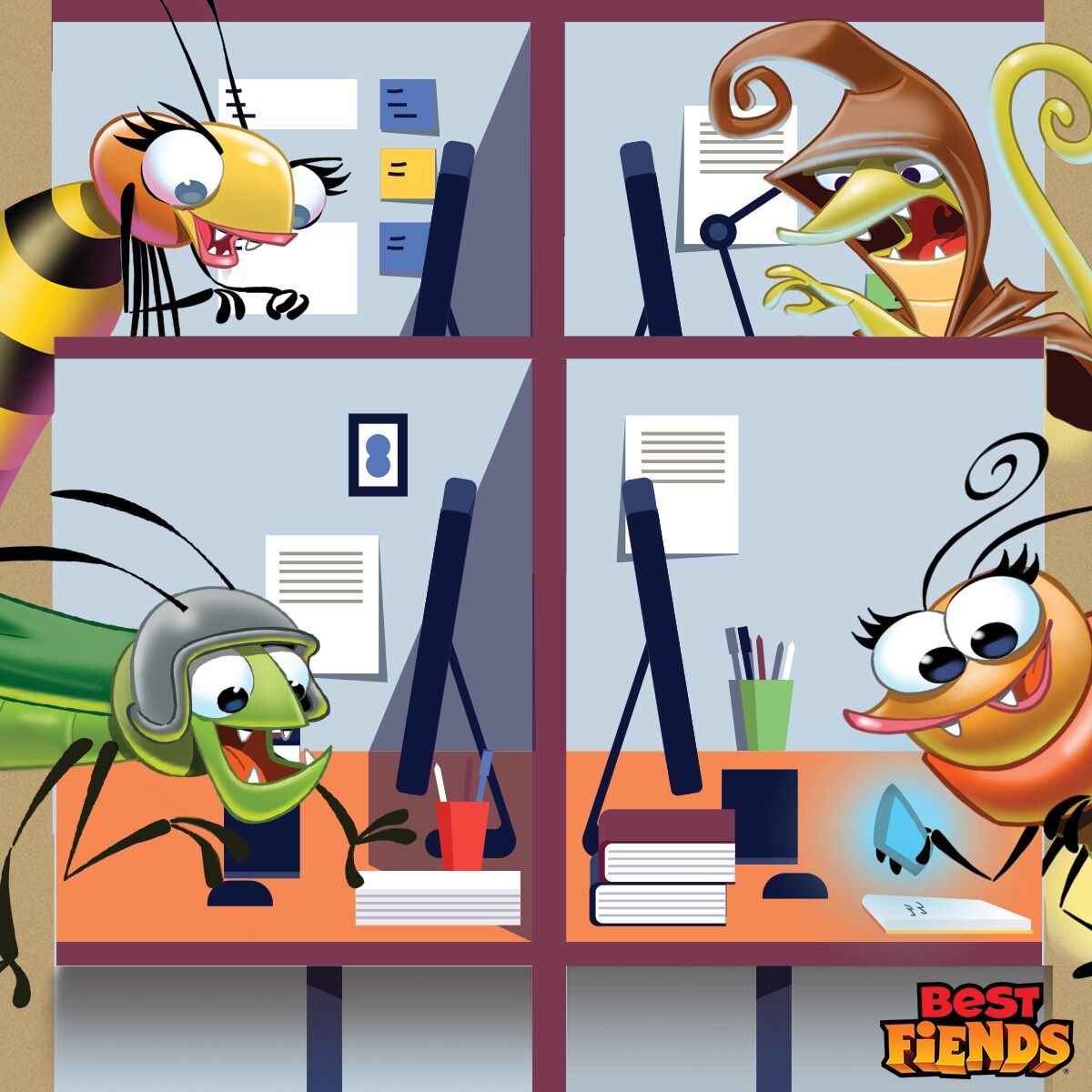 bestfiends's tweet image. It&apos;s #NationalHaveFunAtWorkDay! YOU KNOW WHAT TO DO!! (Play Best Fiends 😉)