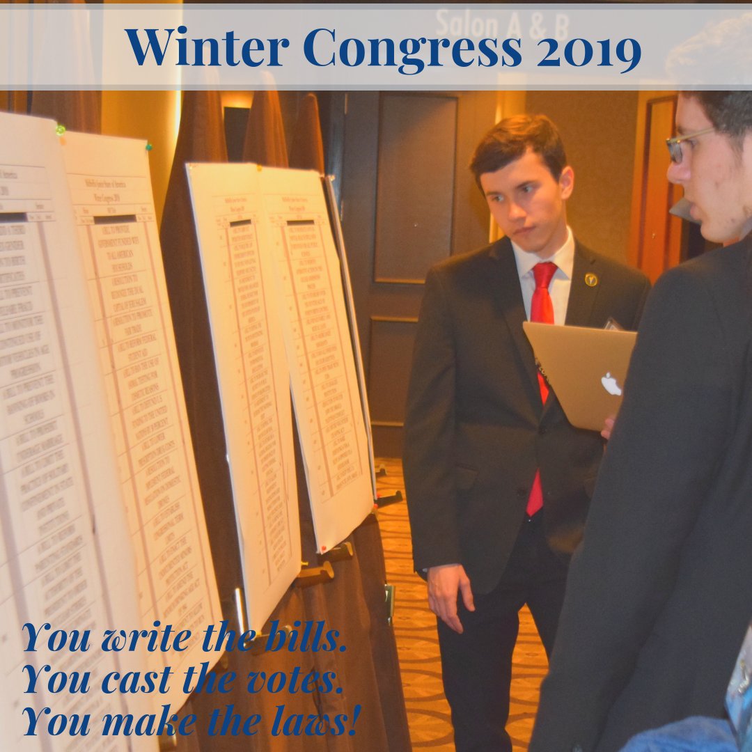 jrstateamerica's tweet photo. JSAers are gearing up for #wintercongress -- where young people practice democracy by writing bills, casting votes, and making laws on issues that they care about. #bethepeople https://t.co/g7SqACzejg