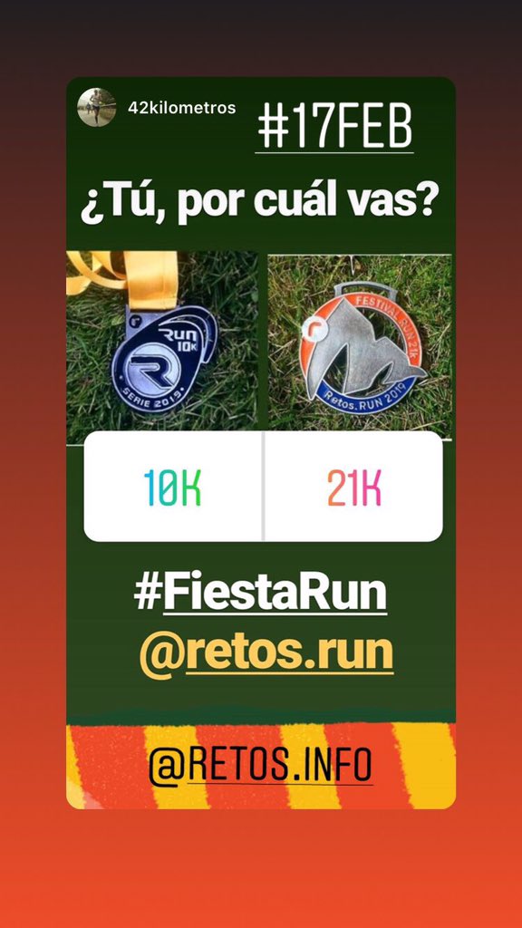 retosvenezuela's tweet photo. #FestivalRUN
¿Cúal es tu distancia el #17Feb ?
🔎 encuentra más información siguiendo a #RetosRUN
en Instagram, Facebook y
en la página web :
https://t.co/Fqzuyz1r2X https://t.co/fL5hZ0qZmJ