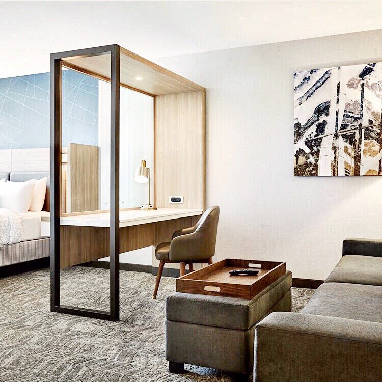 We partnered with top designers from <a href="/WestElm/">west elm</a> to give our suites a fresh look. With separate areas to sleep, work, and relax, you’ll always be in for a productive yet stylish stay! 
#springhillsuites #quakertown #westelm #productive #travelstyle #worktravel #Philadelphia #philly