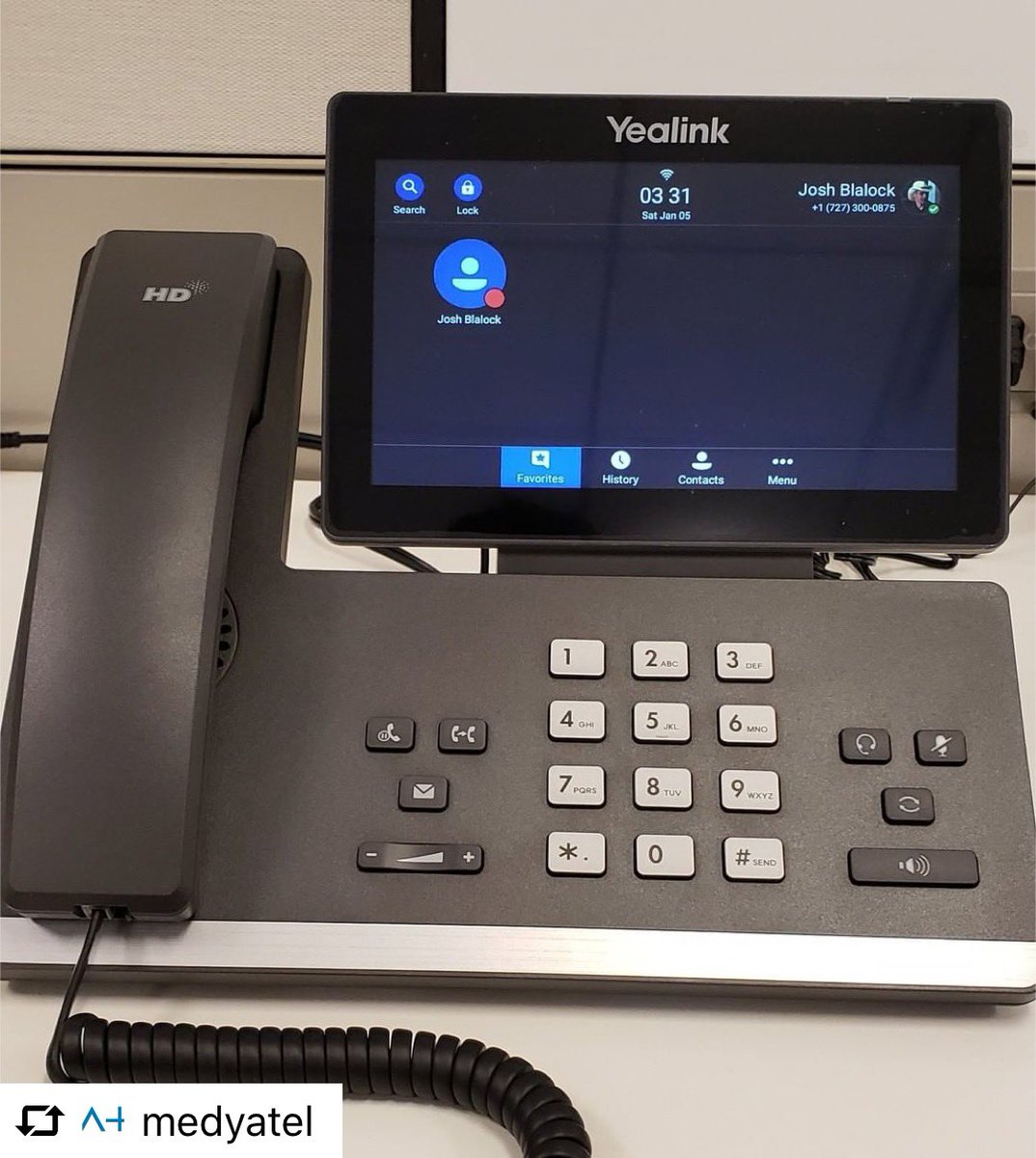 medyatel's tweet photo. #Yealink T58A IP Telefon demosu hazır! #MicrosoftTeams arayüzü ile eskilerin #S4B dediği işlem tamam ;-)

#medyatel #skype #skypeforbusiness https://t.co/LIdXoEqCvM