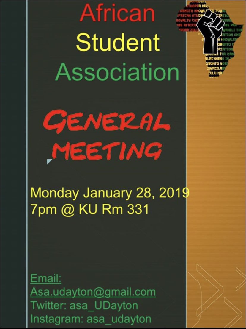 ASA_UDayton's tweet photo. Tonight!! Hope to see you all there! https://t.co/ElrlYoHEZ5