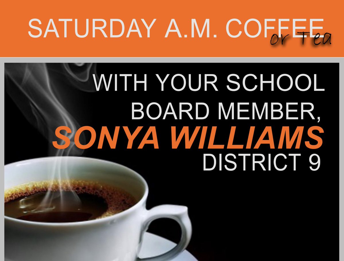 sonyad9pgcps's tweet photo. Happy Monday!!! Looking forward to see new faces next month for our Saturday A.M. Coffee meeting. #SonyaWilliams #District9 #PGCBoardMember https://t.co/wUxu2L1lPy