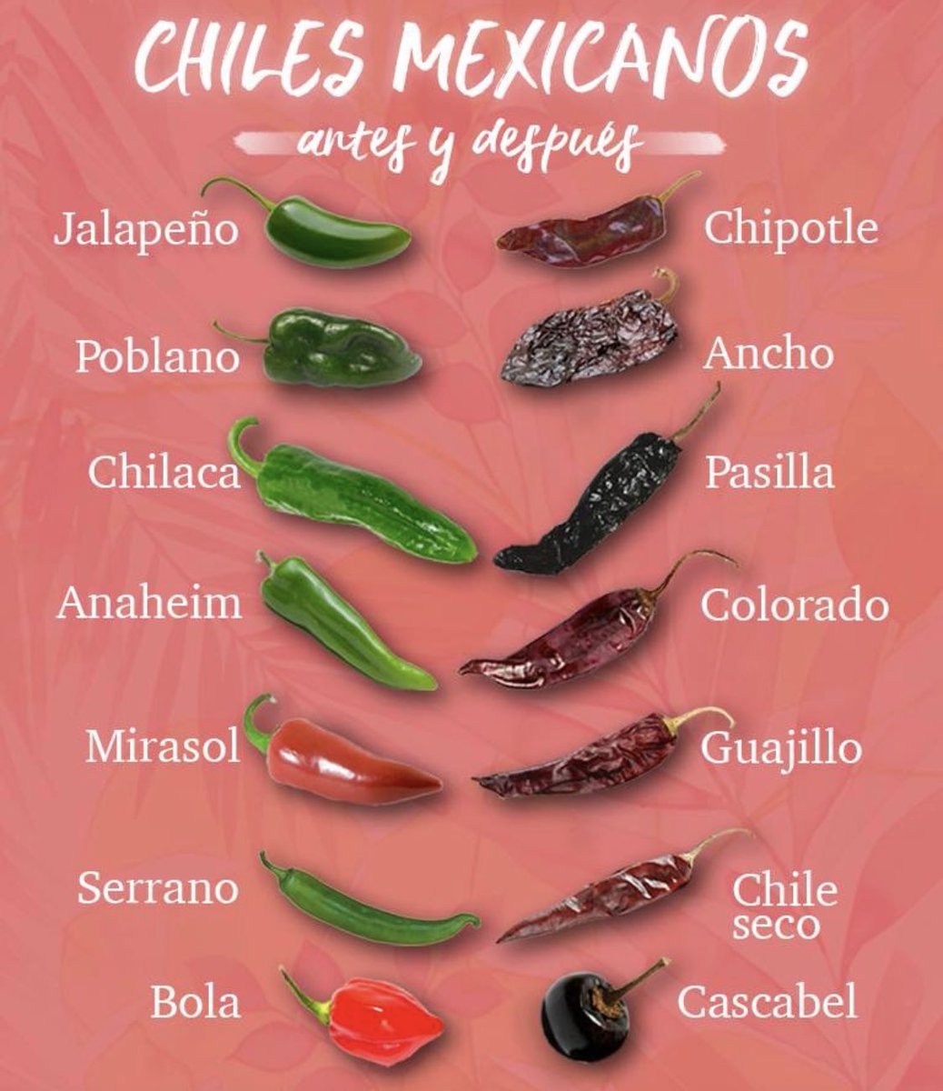 EdgarNunezM's tweet photo. Los chiles tienen nombre en fresco y en seco... https://t.co/ZicBBVbMB8