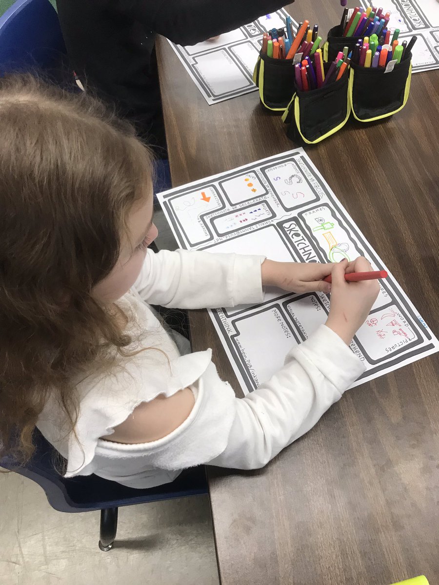 miller_teach3rd's tweet photo. A big thank you to @TannyMcG for doing a lesson on sketchnoting with my kiddos! We enjoyed the lesson and learning about Grandma Gatewood. @MerwinMustangs @WestCler #WCconnects https://t.co/czrONpdMpT