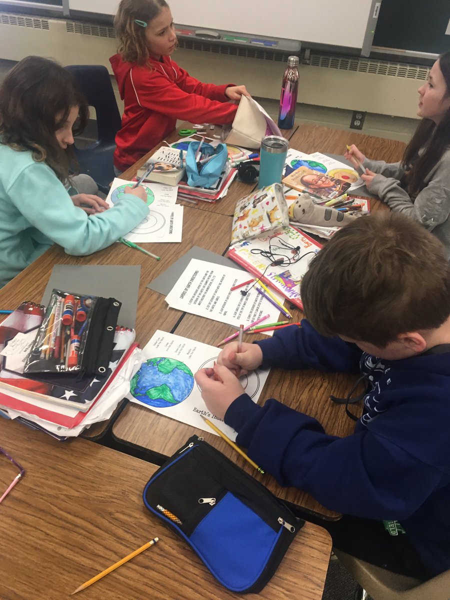 jakacki_ke's tweet image. Labeling and coloring the Earth’s Interior #crust #mantle #outercore #innercore