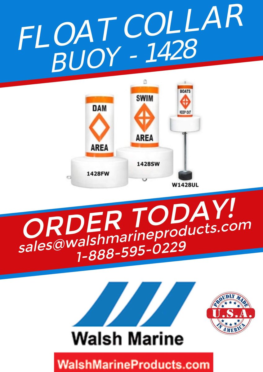 ProductsWalsh's tweet photo. 1428 Float Collar Buoys

More ➡️ https://t.co/dHjqILxKma

Contact Us: ➡️ https://t.co/ahld3HN71c / sales@walshmarineproducts.com

#walshmarineproducts #buoy #boats #sea #ocean #maritime #yachting #boatlife #uscg https://t.co/ooBrgkxAkb