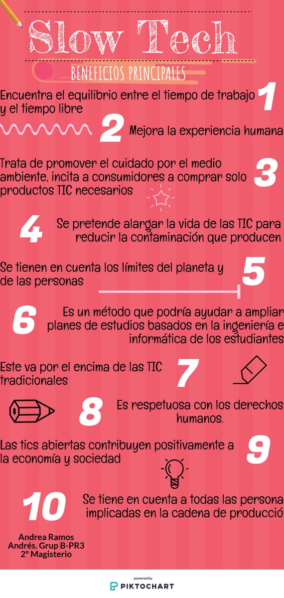 Ramos_Andrea_'s tweet image. Aquí está el decálogo sobre los 10 beneficios del #SlowTeach para la asignatura #MP1013B #SlowTechEdu @jordi_a 💡