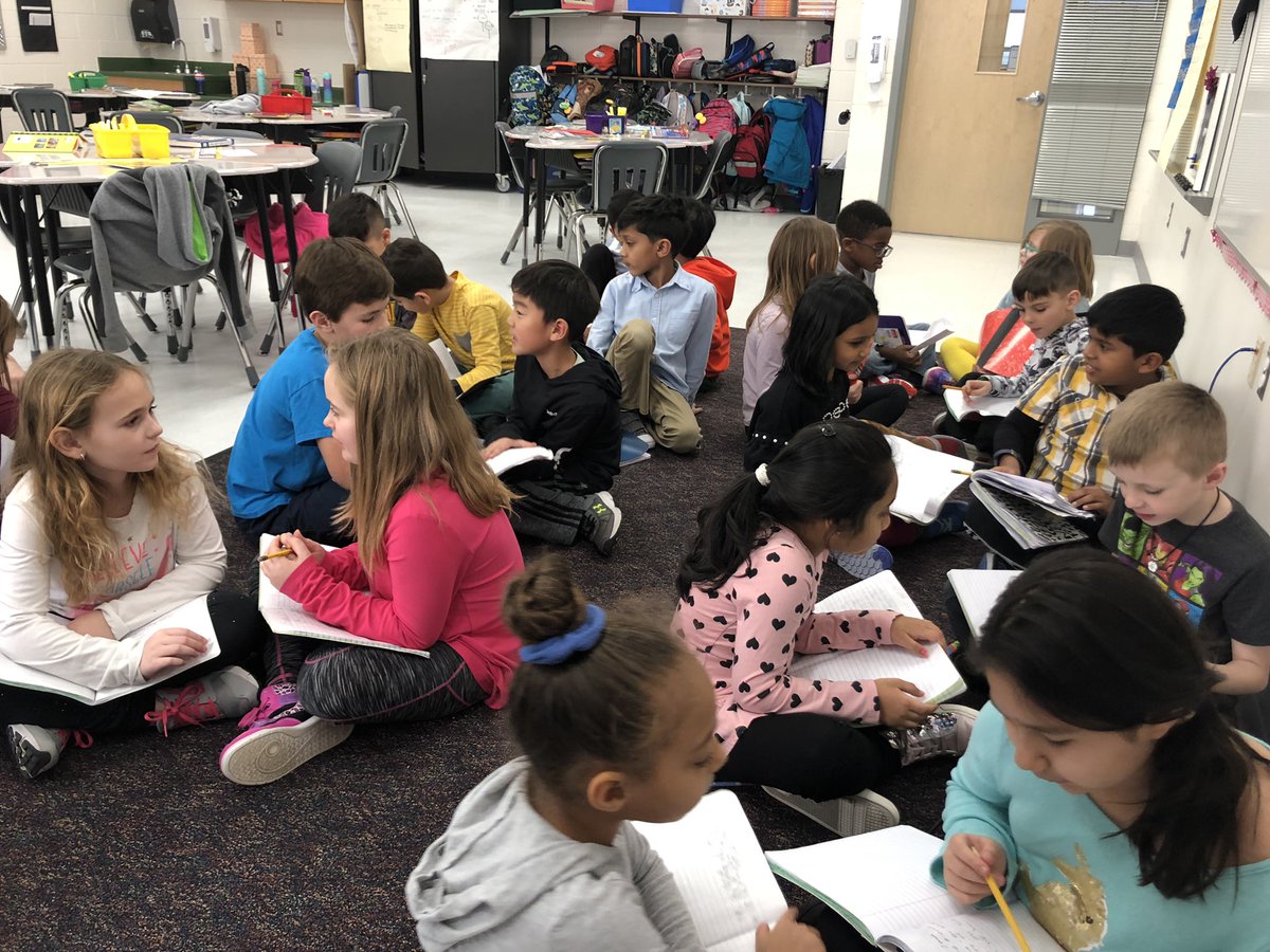 Discussing possible topics for our friendly letters with our peers.  Keep an eye on your mailboxes, folks! #critiqueandrevision #friendlyletters @GoshenPostES