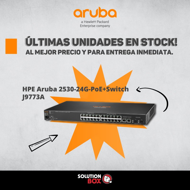 BoxRica's tweet image. #Switch Aruba 2530 24 puertos PoE+ en #promoción Últimas unidades en stock❗️ #ArubaNetwork #CostaRica #descuentos @ArubaNetworks No dejes pasar la oportunidad, contáctate con nuestros equipo de ventas a yesenia_benavides@solutionbox.cr