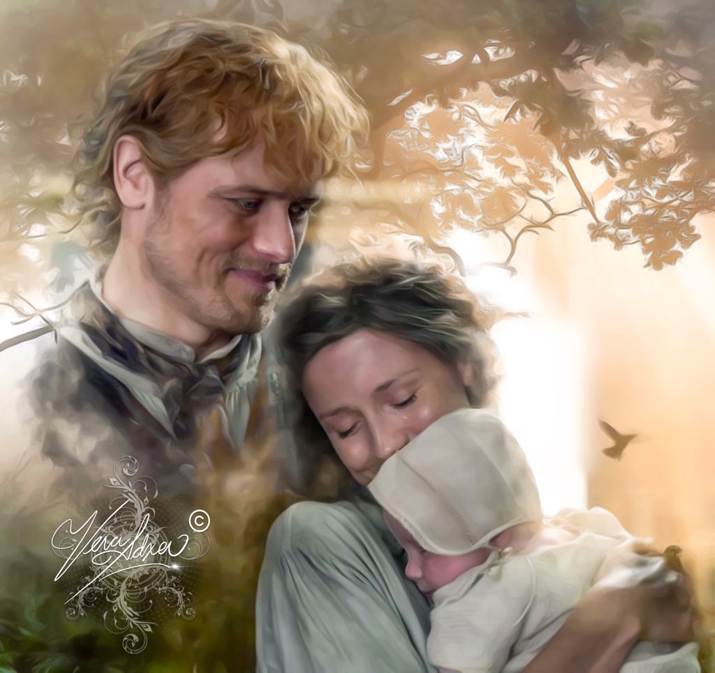 I felt pleasantly detached from reality...
Jamie was waiting for me.He drew me into his arms without a word &amp; kissed me.
_Ye did brawly too.Then the joy in his eyes bloomed bright &amp; flowered in a face-splitting grin. “Grannie!”
<a href="/Writer_DG/">Diana Gabaldon</a> 
#Outlander #DrumsOfAutumn