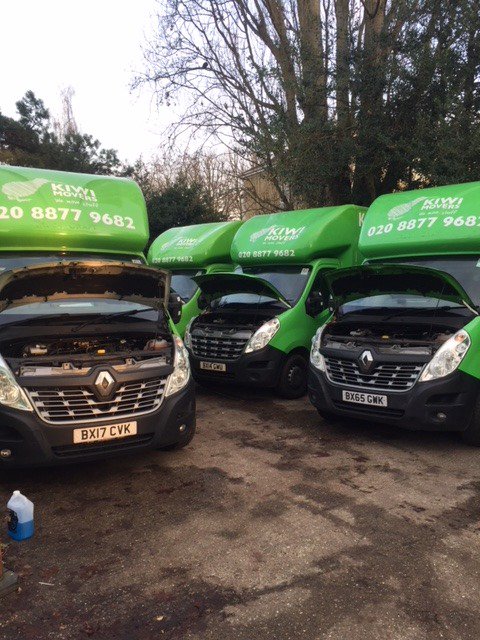 Peek-A-Boo! Look at our green dream machines, grinning and ready for action! Let's get you #moving #London #NewZealand #Australia #Anywhere #UK 😁