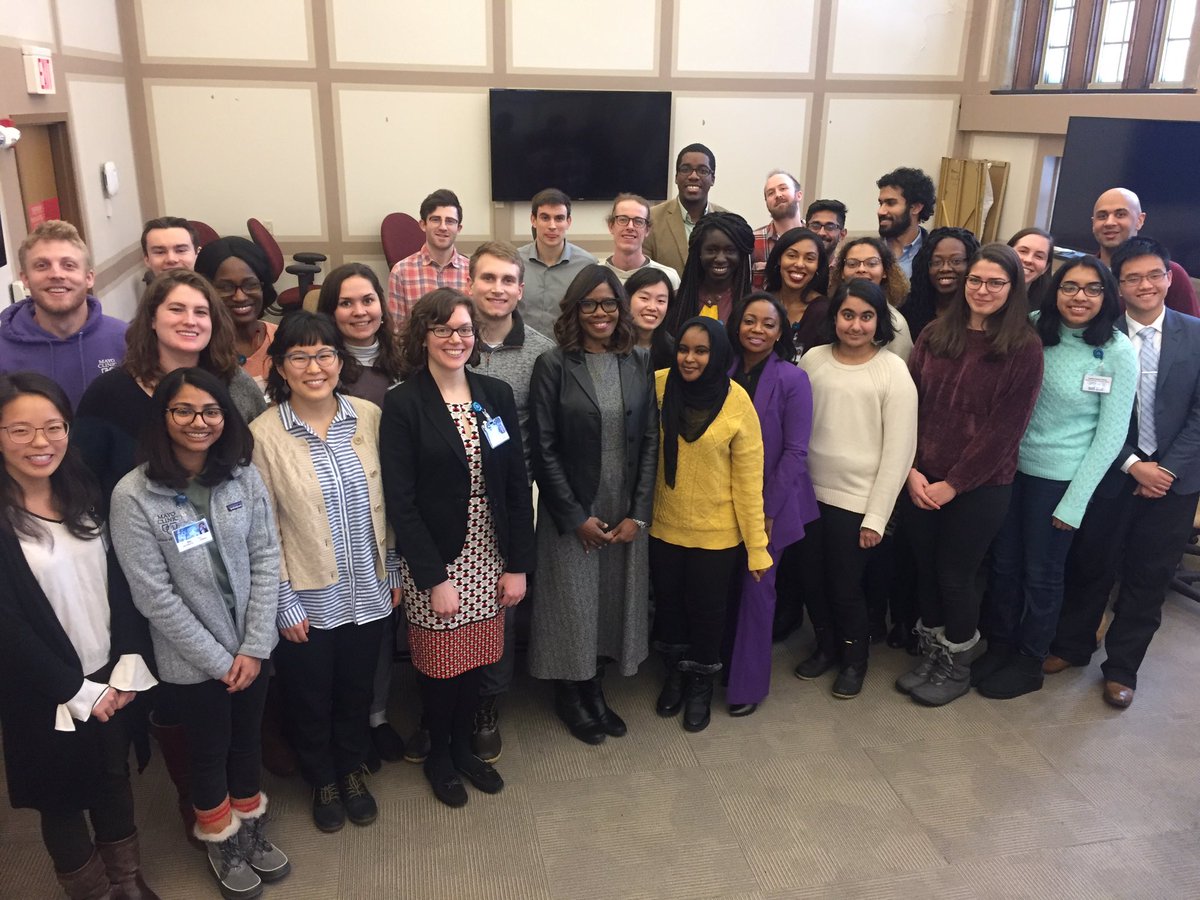 ZVMedSociety's tweet photo. Thank you @AmerMedicalAssn President-elect @PatriceHarrisMD for inspiring @MayoClinicSOM medical students to be active in organized medicine @lildocd #MembersMoveMedicine https://t.co/BGTIbhKQr8