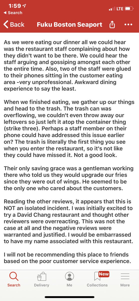 JayyChan's tweet photo. .@davidchang poor experience at your restaurant in Boston.
Just looking out for you bro, as you seem like a pretty cool guy https://t.co/0j9cZw6SEB