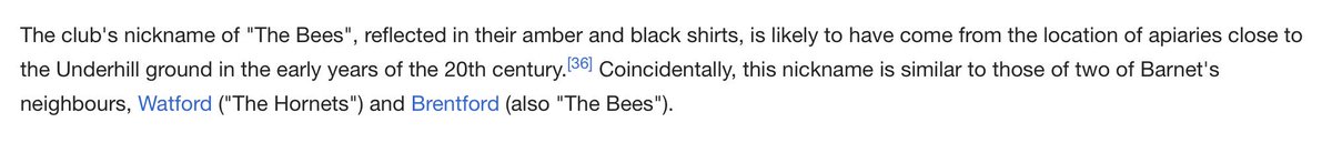 ad_I_am's tweet photo. #History
Brentford got their nickname ‘The Bees’ circa 1894 / 95.
Barnet got their nickname ‘The Bees’ in the early 20th century.
(see below).
#Facts #RealBees 🐝🐝🐝👊🏻 https://t.co/EXqg6E8Oj8