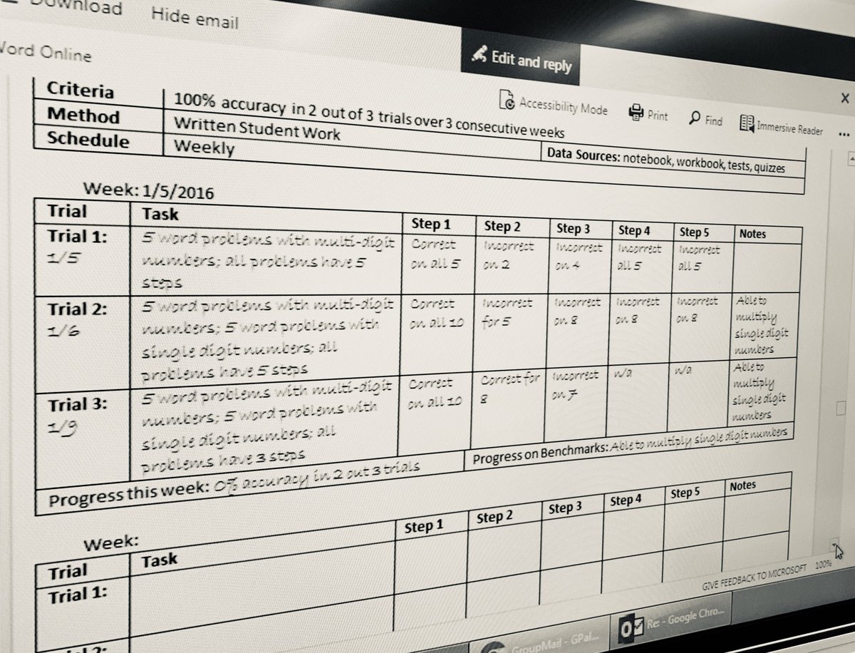 gvannapalm's tweet photo. Progress Monitoring Team #multiplemeasures @IS34 @DDegramont @brandon_chall @McnultyContessa @jmschneiderrr Looking closely at how we write and monitor our Annual Goals #providingaccess https://t.co/BkZej22dN1