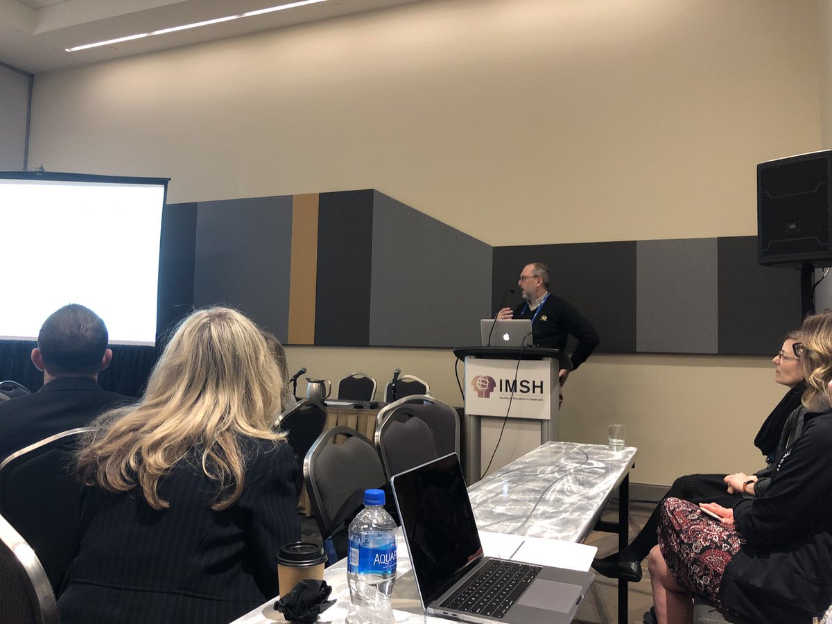 pemdoc's tweet image. Jack Wells from Columbia Missouri presenting experience of using RCDP w fam Med residents: more practice, safer feeling. Learned at #imsh2018 now presenting #imsh2019