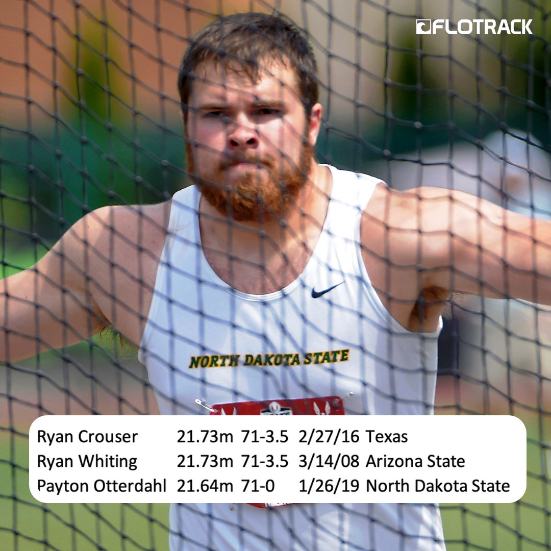 FloTrack's tweet photo. Payton Otterdahl becomes the first shot putter in NCAA history not named Ryan to go 71' indoors. https://t.co/xU52pgn4sv
