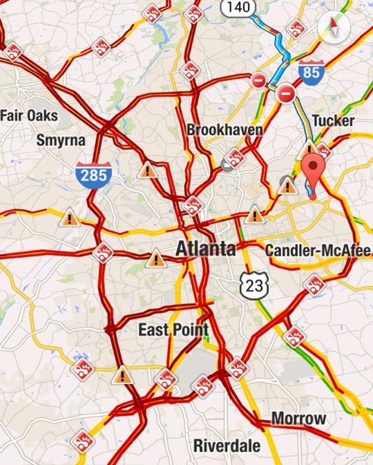 map of atlanta traffic Michael S Sinha Md Jd Mph On Twitter Greater Atlanta Traffic map of atlanta traffic