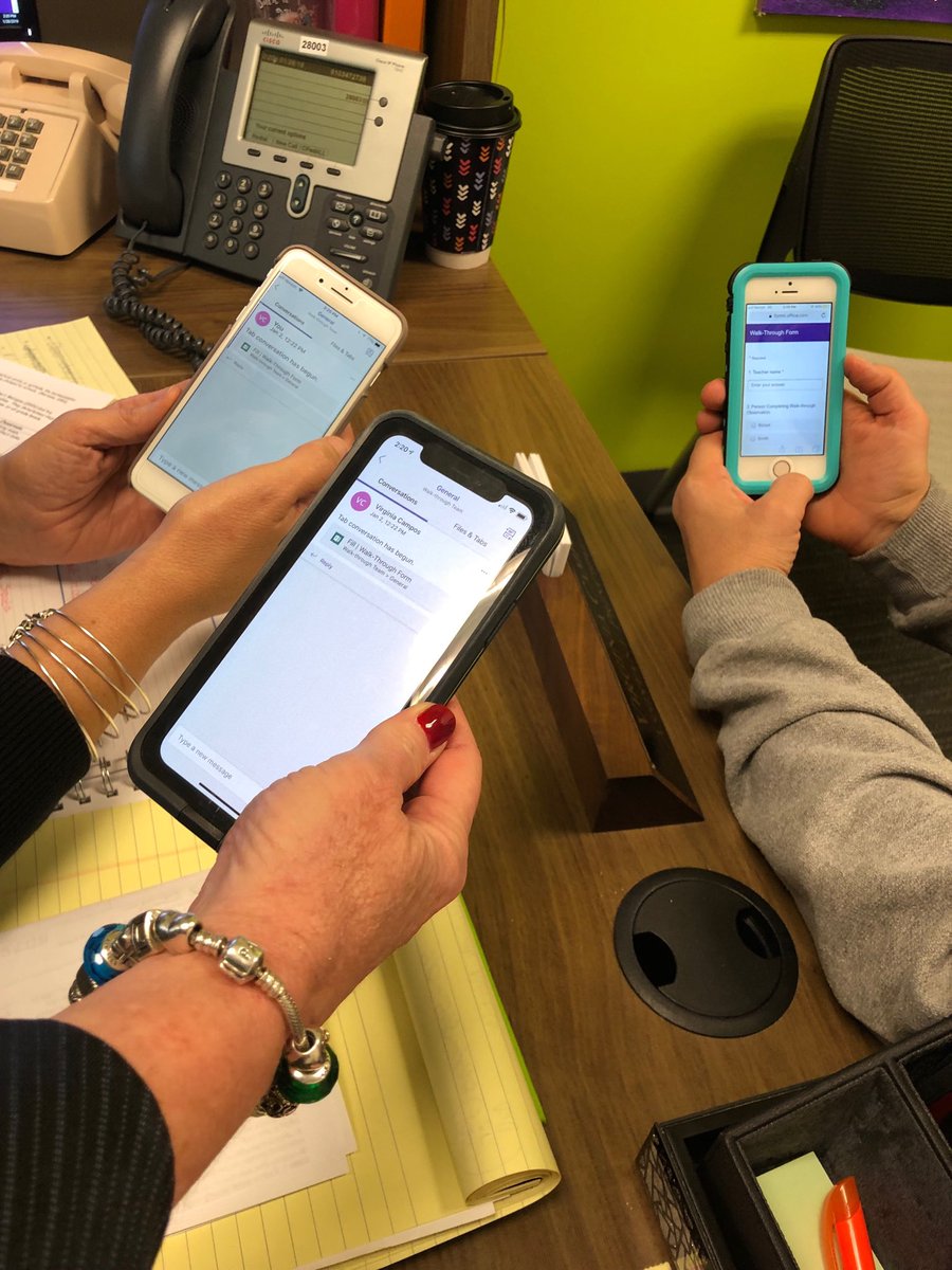 abenton00's tweet photo. Shazam! DMS administrators using Microsoft Teams and Forms to complete classroom walk throughs and collect data.  What a great way to demonstrate leadership and good digital practice to our teachers. #onslowdlt ⁦@OnslowSchools⁩ ⁦@DMSMedia411⁩ #MicrosoftTeams https://t.co/k4dbqyqf5S