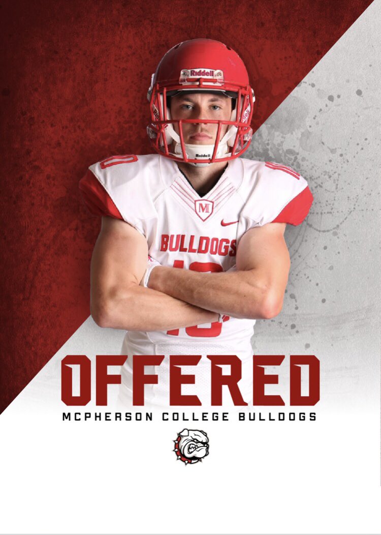 MrMoneyMahoney's tweet photo. I’m blessed to receive my first offer from McPherson college #GoBulldogs  @CoachEllison5 @varsitystarz @DRRJuCo https://t.co/o8XIz5WjI0
