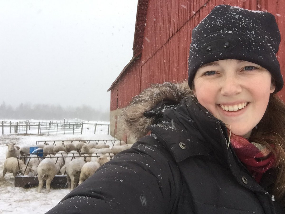Served up some corn (snow)flakes today, just like every day. #snowday #farmher #iworkoutside