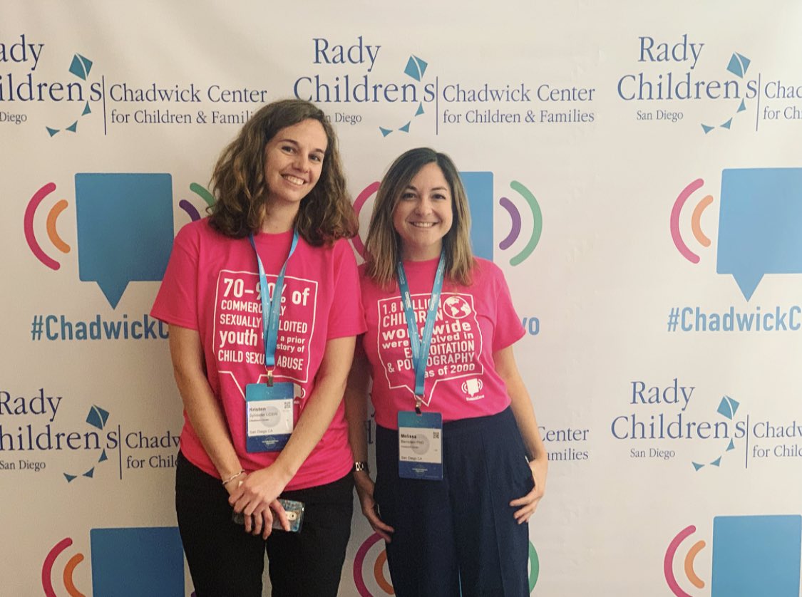 drmelbern's tweet photo. At the #chadwickSDconference spreading the word about the fight to end commercial sexual exploitation and trafficking #ChadwickConvo #CSEC #humantrafficking @kristensylv @ChadwickCenter https://t.co/9H0gh426PV