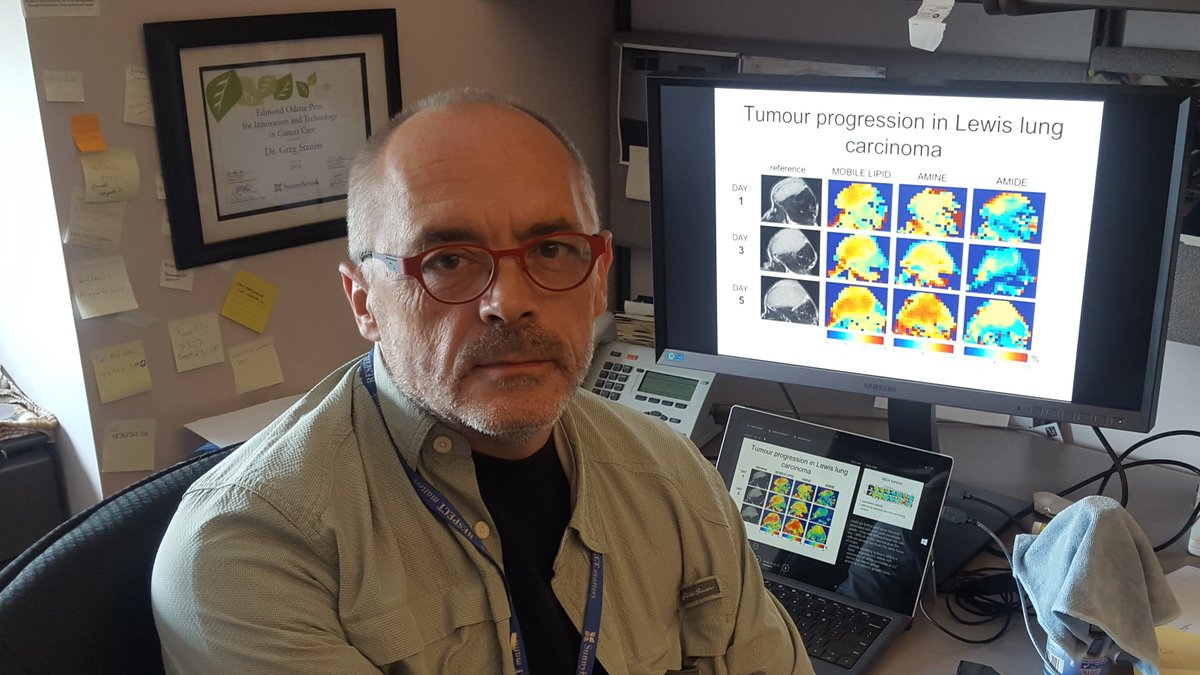 tfri_research's tweet photo. A group of TFRI-funded scientists led by Dr. Greg Stanisz (@Sunnybrook) has discovered that CEST MRI can measure patient response to chemotherapy 24 hours after first dosage, allowing doctors to quickly determine if chemo is the right course of action → https://t.co/kq1vNB34p1 https://t.co/uqKT98nfZN