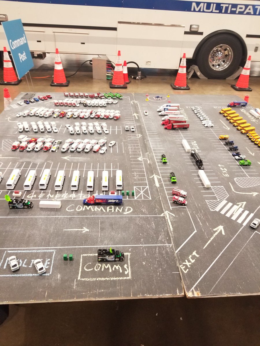 Ambulance Staging Class. No better way to practice parking 300 ambulances!