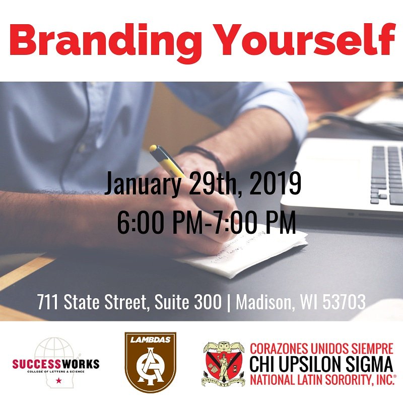 CUSBetaUpsilon's tweet image. Madison folks, don't forget tomorrow we are co-hosting with Success Works and @gtlambdas to bring you all resources to help market and brand yourself! 
#SuccessWorks #LambdaThetaPhi #ChiUpsilonSigma #BrandingYourself