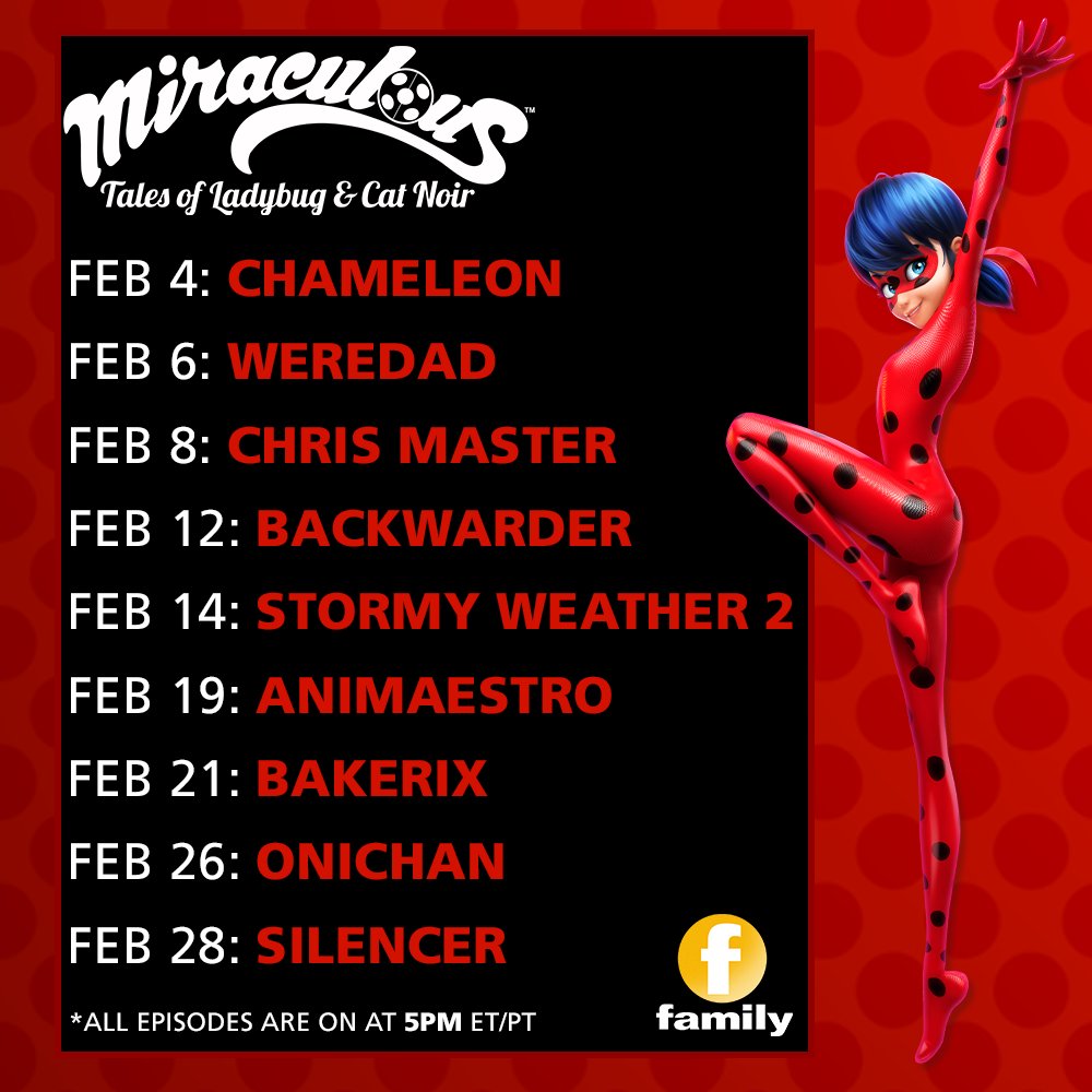 Miraculous Ladybug Season 3 Episode List Family Channel on Twitter: "Season 3 of @BeMiraculousLB is coming to