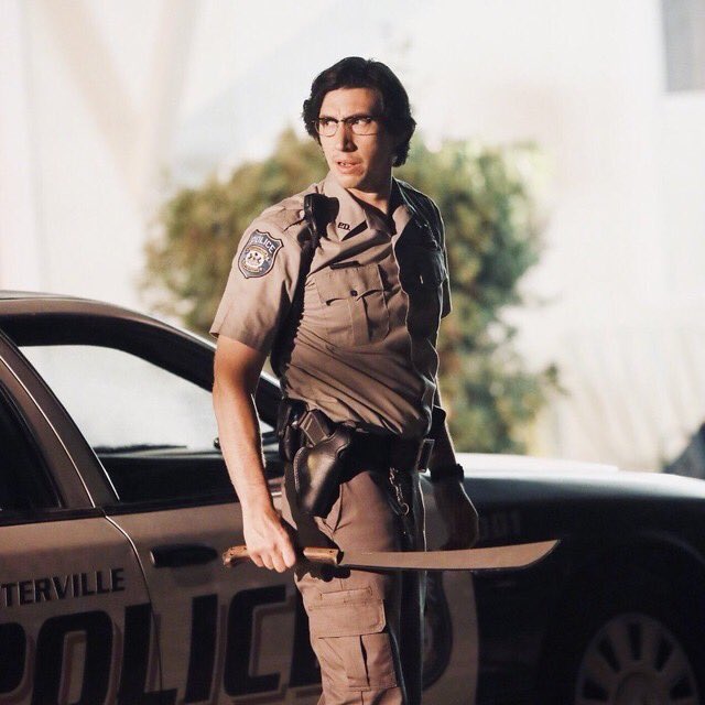 FlashyAyy's tweet image. Adam Driver with a freaking machete in Jarmusch’s upcoming zombie flick, “The Dead Don’t Die”