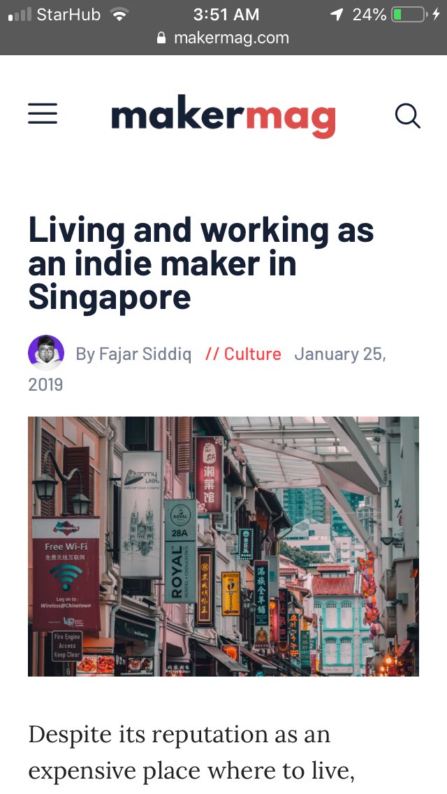 fajarsiddiqFS's tweet photo. ๐ Iโm featured on Maker Mag!
๐โLiving and working as an indie maker in ๐ธ๐ฌ Singapore!โ
https://t.co/fV320qNxt0
โ๏ธ Interviewed by: @anthilemoon
๐ https://t.co/jhP7t0JEt3
๐จ๐ปโ๐ป@makermag #makermag
#digitalnomad #indiemaker #fajarsiddiq #singapore https://t.co/kWzl4pwUc9