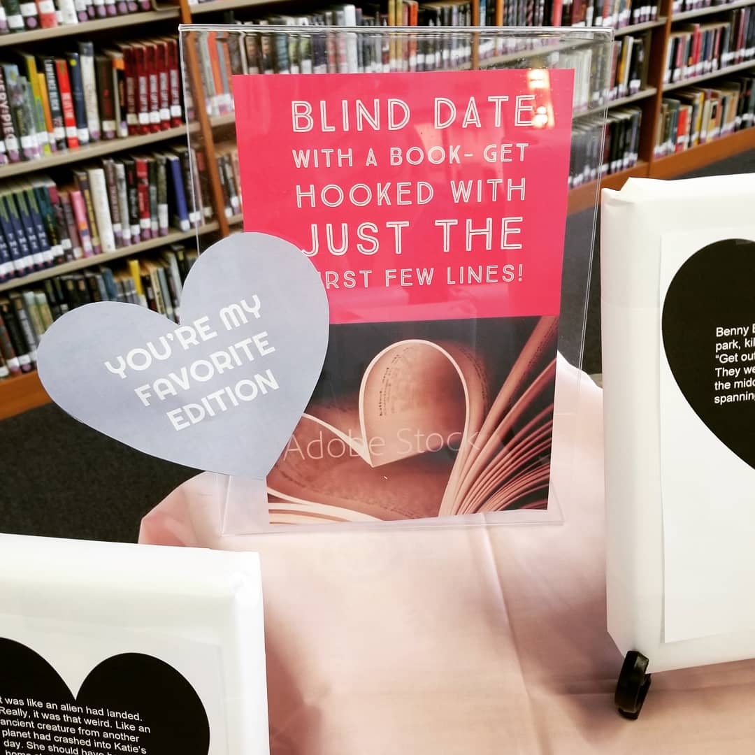tbhslibrary's tweet photo. Go on a blind date with a book!πππ Get hooked on the first few lines instead of looking at the cover. ππβ€ππ #tbhsreads #tbhslibrary https://t.co/OLWhl0sUsC