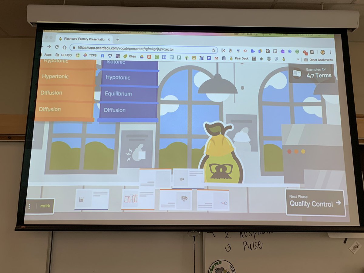 Students using #peardeck vocabulary factory. . . Such a great tool! #IDEACenterHS