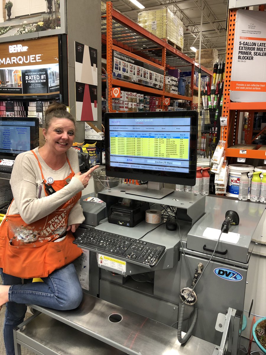KyleSmithBehr's tweet photo. Shout out to paint DH Kristin Grimes at store 3836 Orange Township Columbus, OH for leading and influencing her team to start using Pro Paint 2.0 for Pro’s &amp; DIY.  21 orders processed today! Excellent work Kristin! https://t.co/vzaJRM4JiI