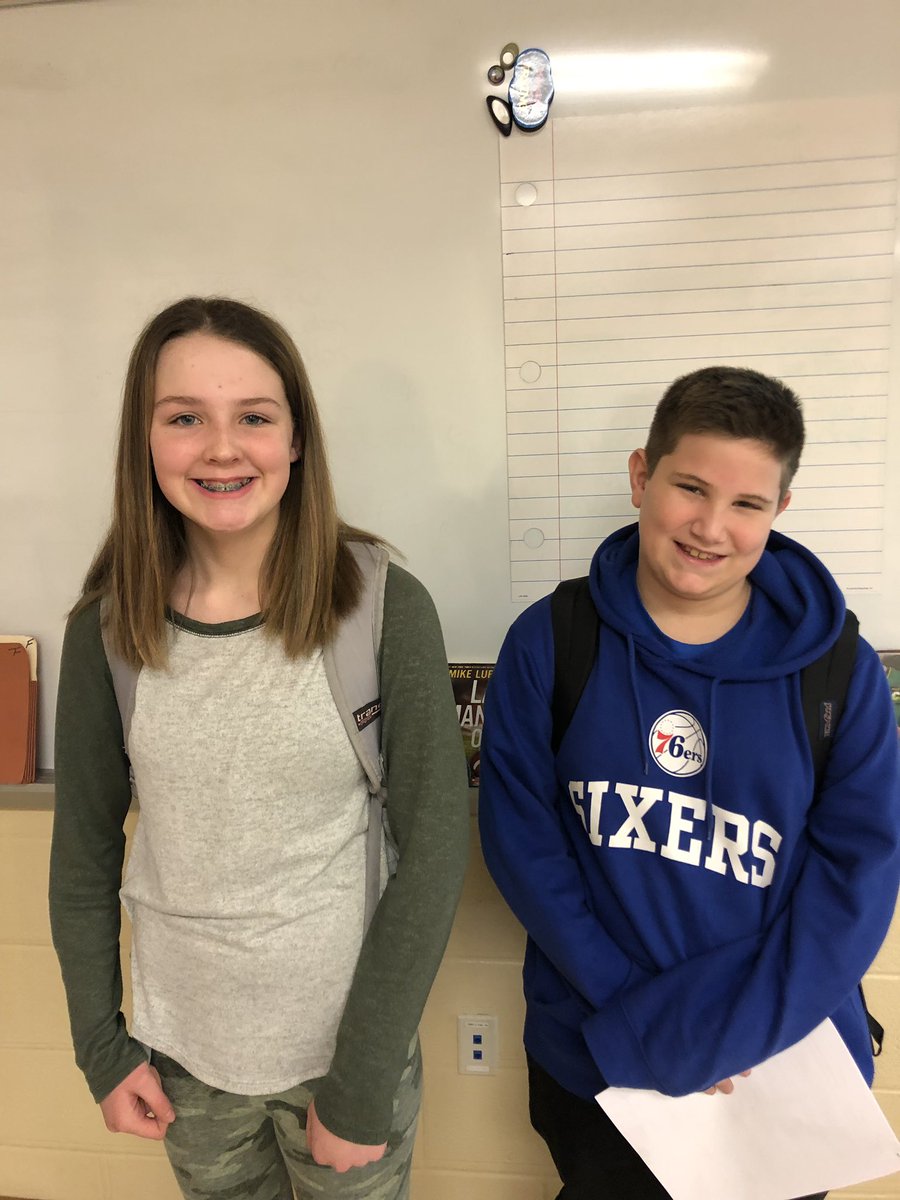 Congrats to our spelling bee classroom winners and runners up! Winners: Gino B. and Jared W.  Runners up: Layla M. and Alex T. #PennDelcoProud #NMSProud #spellingbee