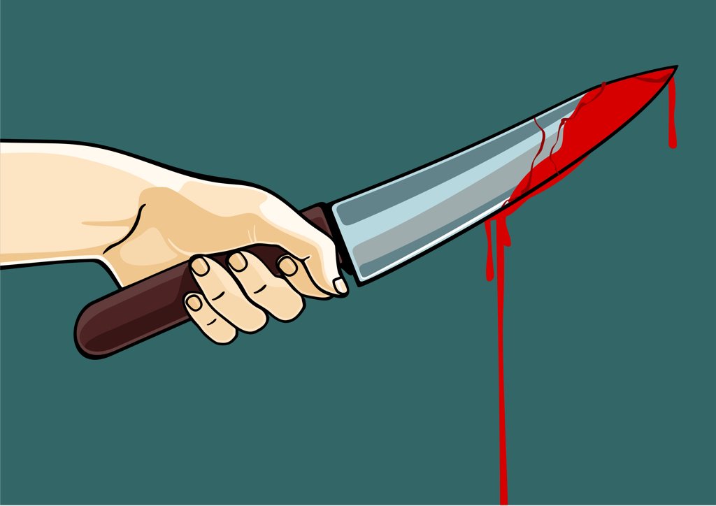 Рисунок кровавый нож