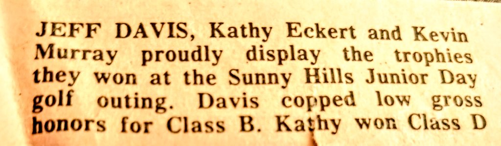 jeffdavisshow's tweet photo. Early
1970's
#Jesus
A Gem found
π π
- jd
#jeffdavisshow
Star Teen
#golfer
#Kent
#kentoh
#kentohio
#Ohio
#USA
#Twitter #Google
#Facebook #golfing
#sports #Golf #NP
#RecordCourier
"Kent Record Courier"
Displaying my Trophy
Low gross honors
Class B
π π π β π
- jd https://t.co/2mjdLan6nl