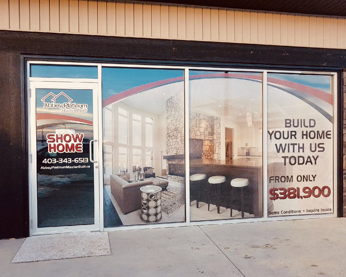 AbbeyPlatinum's tweet photo. Our @LiveInEvergreen show home is almost ready! 🏡🌲

Thank you to @RDReidSigns for this awesome new sales centre front!

#RedDeer #myAbbeyPlatinum https://t.co/tMa4wMgdTP